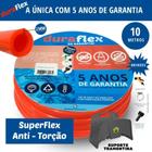 Mangueira Anti-torção Laranja 10 M + Suporte Tramontina - Duraflex