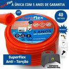 Mangueira anti-torção Laranja 40 Metros + Suporte Tramontina - Duraflex