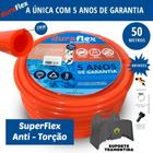 Mangueira anti-torção Laranja 50 mts + Suporte Tramontina