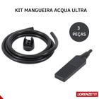 Mangueira Com Suporte e Chuveirinho Preto Duchas Acqua Ultra Storm Duo Lorenzetti