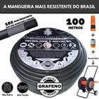 Mangueira de Jardim 100 Mts c/ Carrinho Enrolador - GrafenoFlex Grafitte