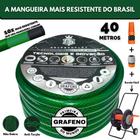 Mangueira de Jardim 40M. com Carrinho Enrolador - GrafenoFlex Verde