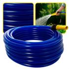 Mangueira de Jardim Antitorção Parede Reforçada com Esguicho e União Azul