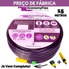 Mangueira de Jardim Doméstica EconomyFlex Roxa 15 Metros