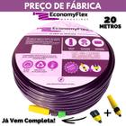 Mangueira De Jardim Doméstica Economyflex Roxa 20 Metros