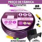 Mangueira de Jardim EconomyFlex Roxa 20M c/ Suporte