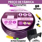 Mangueira de Jardim EconomyFlex Roxa 50 Mts Com Suporte