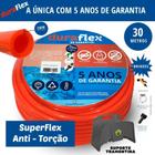 Mangueira de jardim Laranja 30 metros + Suporte Tramontina - Duraflex