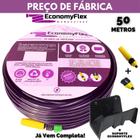 Mangueira De Jardim Roxa Economyflex 50 M Com Suporte