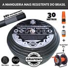 Mangueira de Quintal Ultra Resistente 30M com Enrolador Fixo - GrafenoFlex