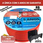 Mangueira Doméstica 25 Metros Laranja Chata + Suporte - DuraFlex