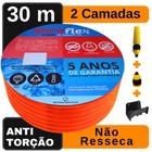 Mangueira Doméstica 30Mts Laranja Chata + Suporte DuraFlex