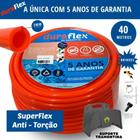 Mangueira Doméstica Laranja 40M + Suporte Tramontina - Duraflex