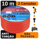 Mangueira Doméstica Siliconada Laranja 10Mts + Suporte DuraFlex