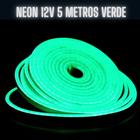 Mangueira Fita LED Neon Flex 12V Verde 5 Metros IP67