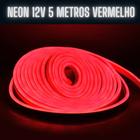 Mangueira Fita LED Neon Flex 12V Vermelho 5 Metros IP67 - Jikatec