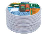 Mangueira flex em pvc transparente para jardim com 30 metros e com engates plastic tramontina
