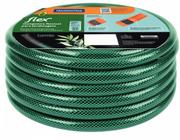 Mangueira flex em pvc verde para jardim com 25 metros e com engates plasticos tramontina