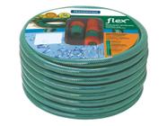 Mangueira flex em pvc verde para jardim com 6 metros e com engates plasticos tramontina