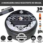 Mangueira Jardim Super Flexível 30 Mt + Suporte - GrafenoFlex Grafitte