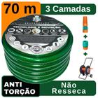 Mangueira para Jardim 70 M com Carrinho Enrolador - GrafenoFlex Verde