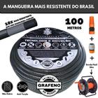 Mangueira para Quintal Ultra Resistente 100M. c/ Enrolador Fixo - GrafenoFlex