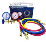 Manifold vulkan p/ r410 r407 r404 r22 c/ mangueira 0,90 cm