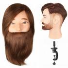 Mannequin Head Romance Queen Male com cabelo humano de 8 polegadas