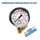 Manômetro Diam.63mm (2.1/2”) 0-30 Kgf/cm2 x 450 Psi - Vertical Caixa Inox Int. Latão Com Glicerina