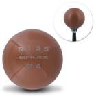 Manopla Câmbio Bola Esportiva Tuning Marrom Ré Para Frente Modelo Bolinha Golf Gol Shutt Universal