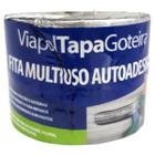 Manta Asfáltica Aluminizada Telhado Auto Adesiva Largura 10Cm - Viapol