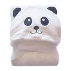 Manta Baby com Capuz de Panda 75x100cm Branco - Jolitex