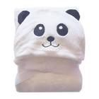 Manta Baby com Capuz de Panda 75x100cm Branco - Jolitex