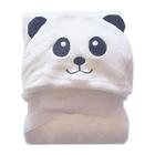 Manta Baby com Capuz de Panda 75x100cm Branco