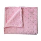 Manta Baby Sherpa Flannel Estrelinhas Rosa Camesa