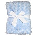 Manta Bebe Cobertor Dupla Face 100% Microfibra 1,00 x 0,75cm Azul Parte Externa felpuda Comfy Fofinho E Quentinho