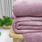 Manta Casal Aconchego Tecido Fleece - Roxo