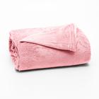 Manta casal flannel liso - rosa 151717 - First Class