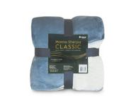 Manta Casal Sherpa Classic 1.80 X 2.20 Dupla Face Toque Lã de Carneiro Azul Andes - Appel