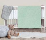 Manta cobertor bebe Confort microfibra Verde Claro 90 x 110 cm - 100% poliéster