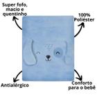 Manta cobertor bebe microfibra bichuus infantil estampada 110x85cm