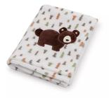 Manta cobertor bebê microfibra efeito 3d-urso anti-alergico