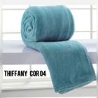 Manta Cobertor Casal MIcrofibra Lisa 1.80 x 2.00 Azul Claro