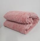Manta Cobertor Fleece Casal Padrão Canelada Lisa 01 Peça