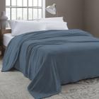Manta Cobertor Microfibra Soft Veludo Lisa Azul 1,80x2,00 mts