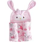 Manta com Capuz Coral Fleece Turma da Hello Kitty 75x90cm