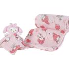 Manta com Naninha Coral Fleece Turma da Hello Kitty 75x100cm