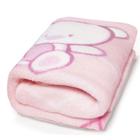 Manta De Bebe Cobertor Confort Baby De Microfibra Hazime Sofy Ursinho Rosa Menina Saida Maternidade