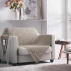 Manta de sofa jacquard 170x140 geometrico bege adomes