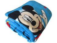 Manta Disney Mickey Fun- Antialérgico Soft- Solteiro- Azul-Jolitex